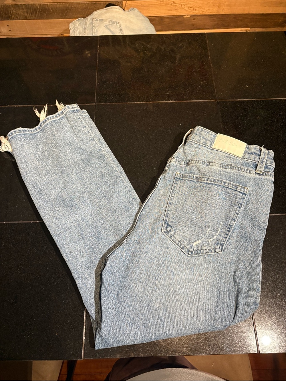 pistola Light Wash Straight Leg Jeans